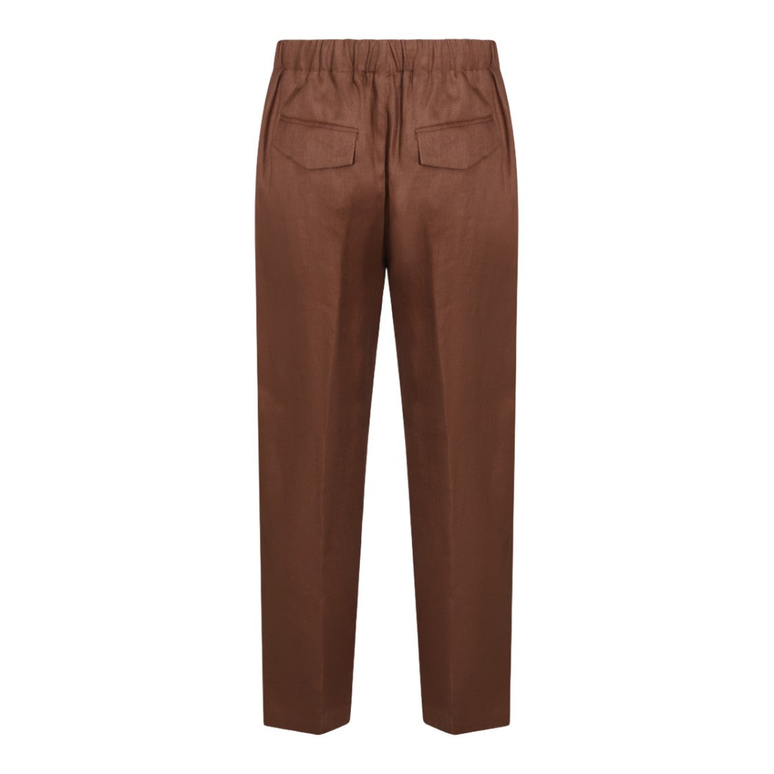 Lardini Straight-Leg Brown Trousers With Classic Waistband And Refined Finish
