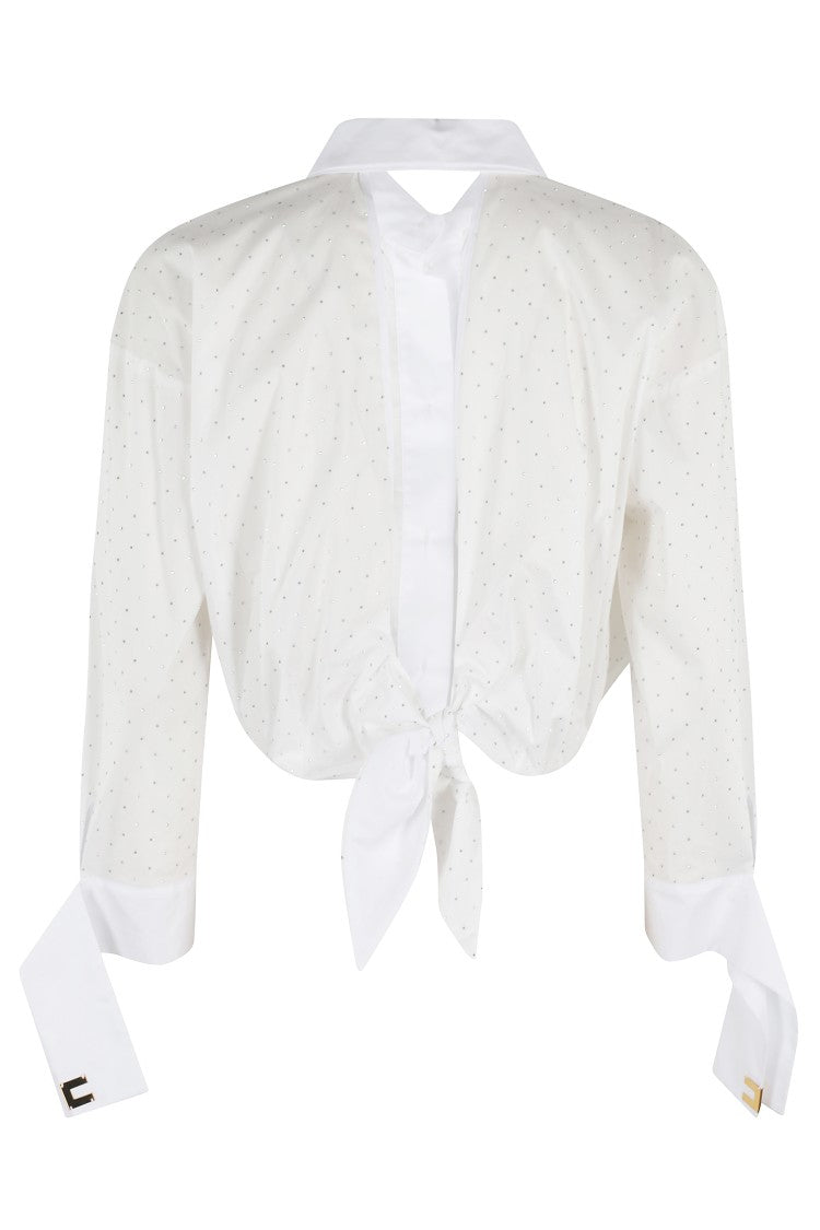 Elisabetta Franchi Cropped Cotton Poplin Shirt