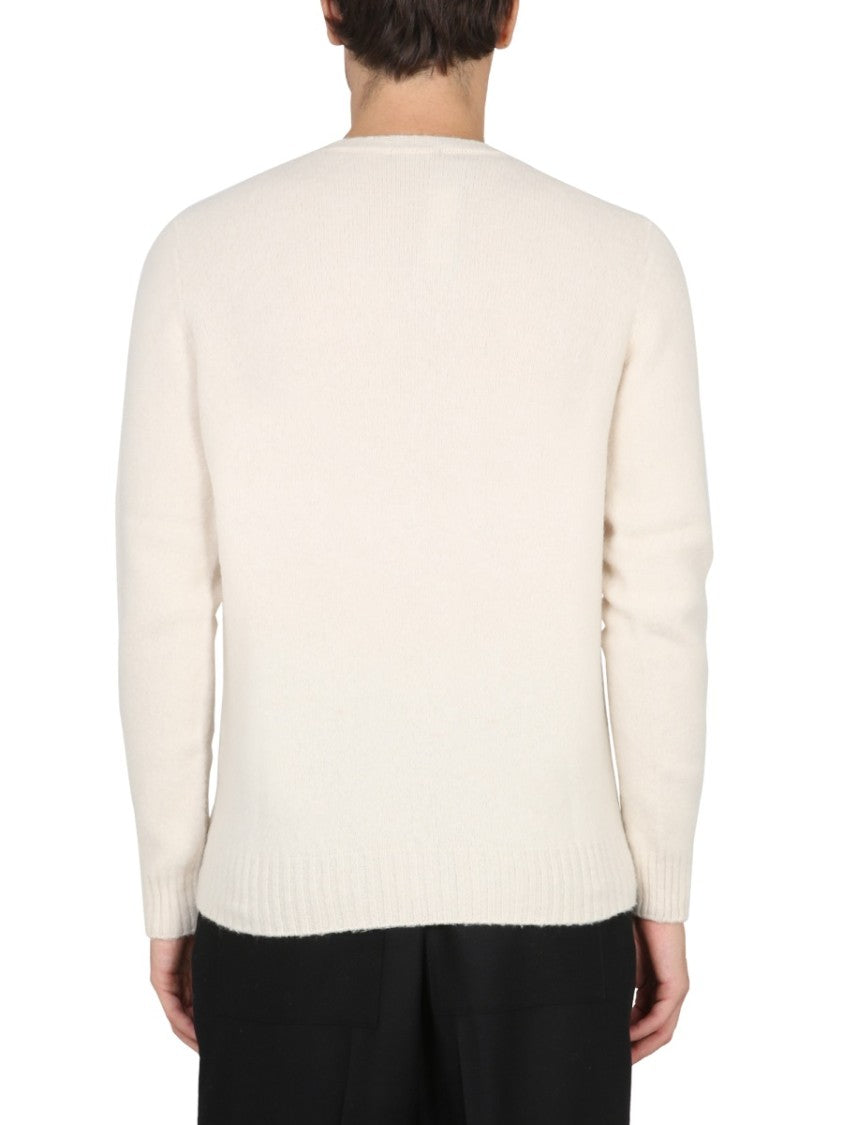 Drumohr Grey Crewneck Knit Sweater
