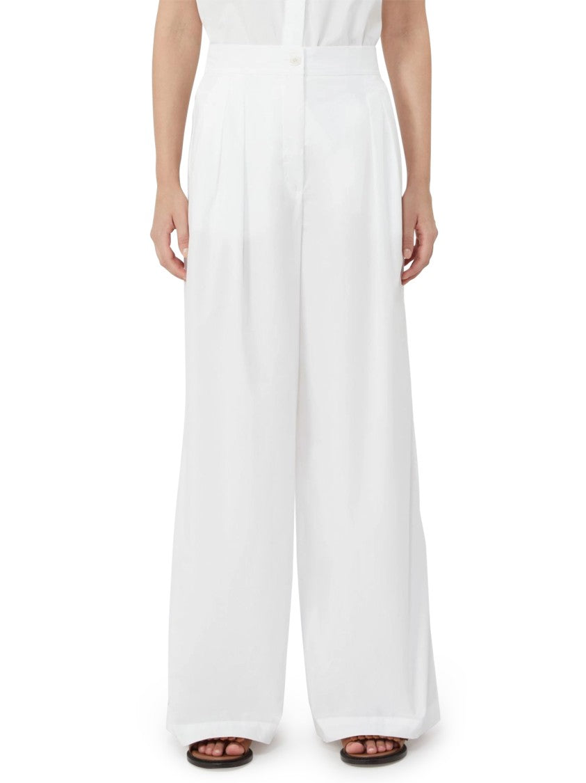 Max Mara Wide-Leg Trousers With High Waist And Pleat Detail