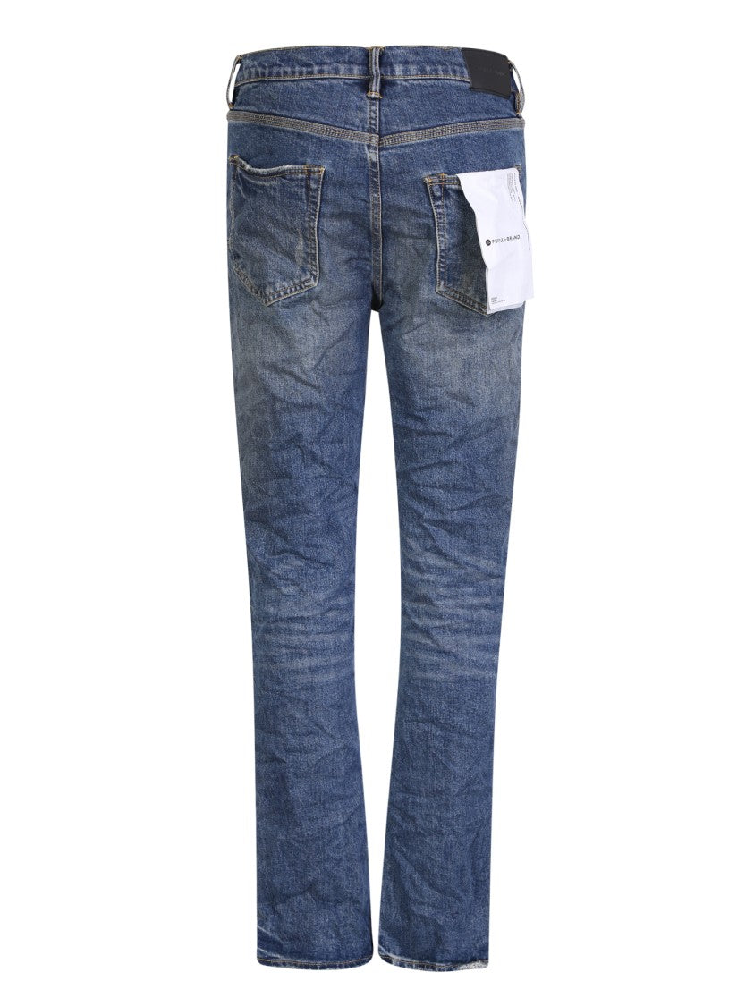 Purple Brand Blue Distressed-Effect Jeans