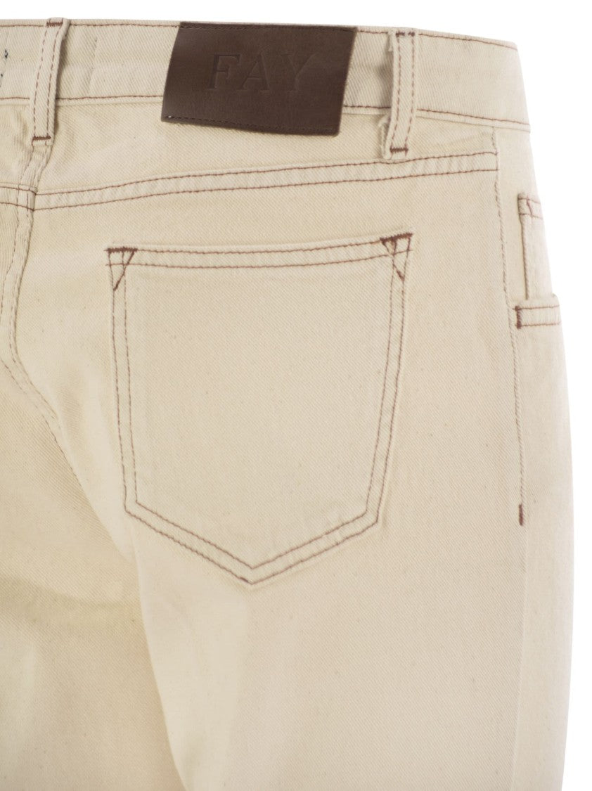 Fay Skinny Stretch Cotton Denim Trousers