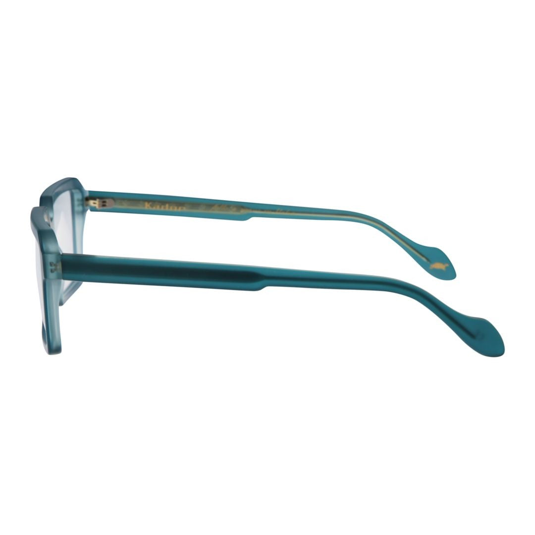 Kador Teal Disko Light Translucent Rectangular Sunglasses