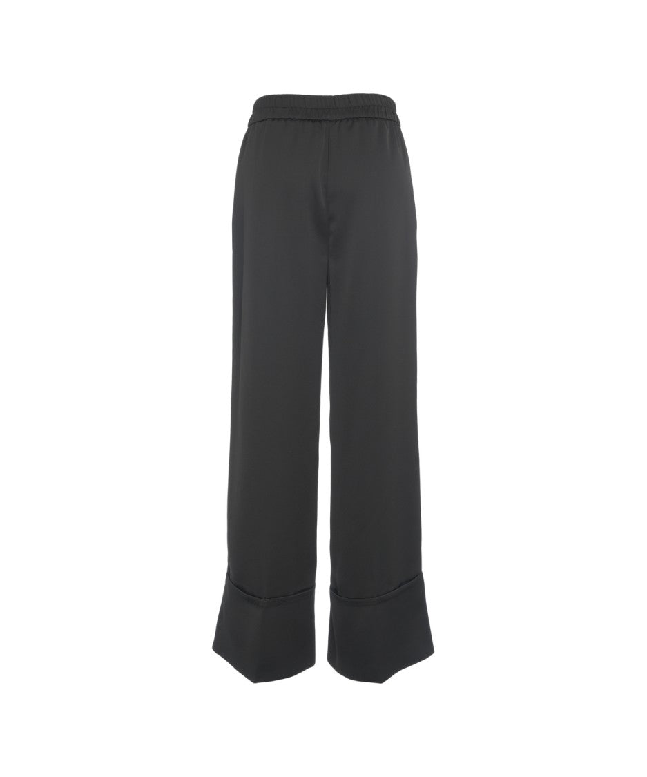 Kaos Wide-Leg Trousers With Cuffed Hem