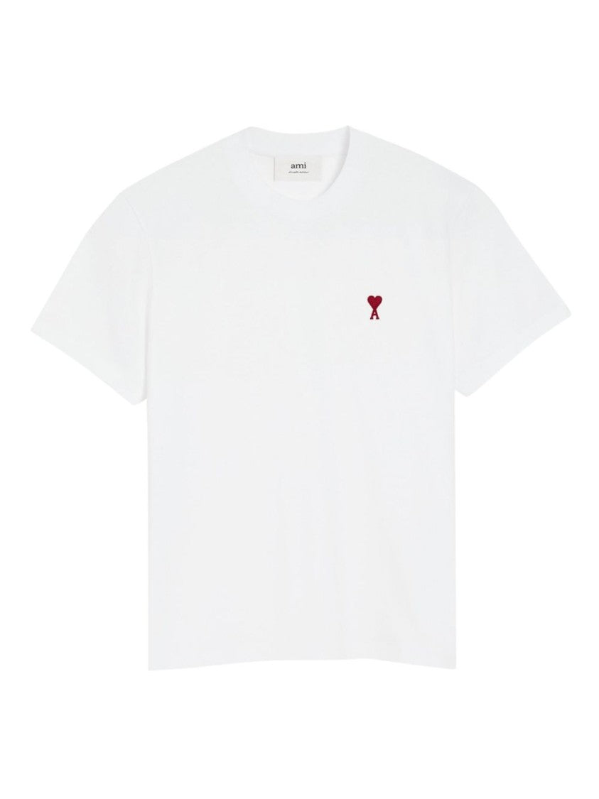 Ami Paris Organic Cotton Crew Neck T-Shirt