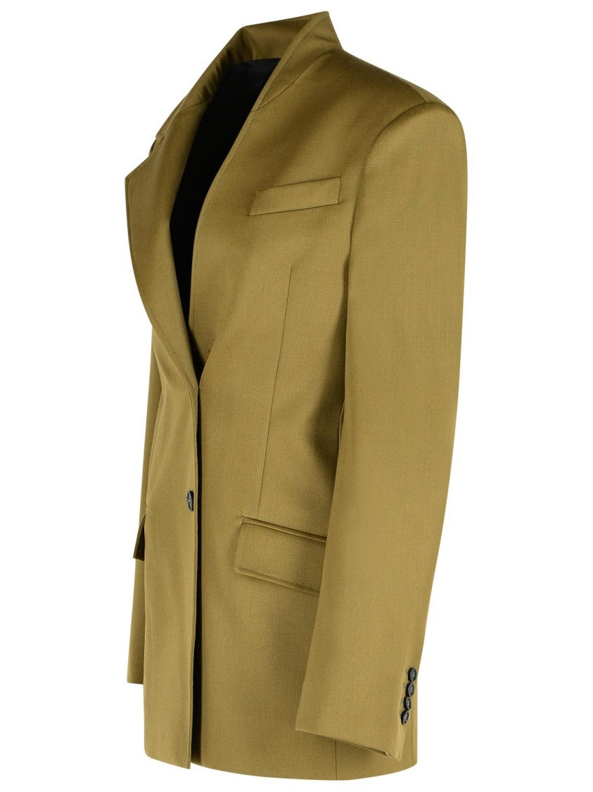 The Attico Green Virgin Wool Blazer