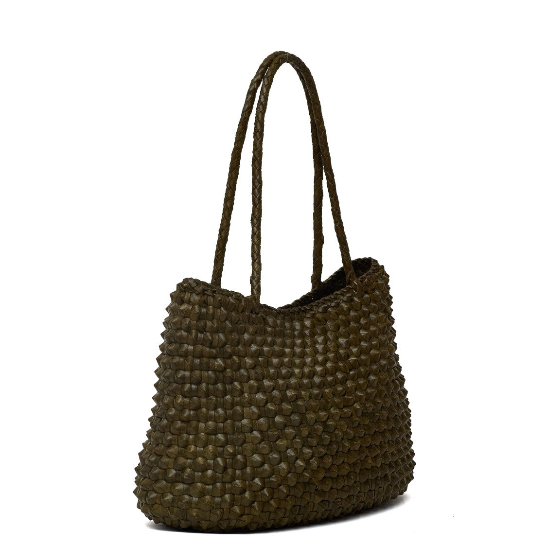 Dragon Diffusion S.Croce Cactus Weave Handwoven Leather Tote Bag