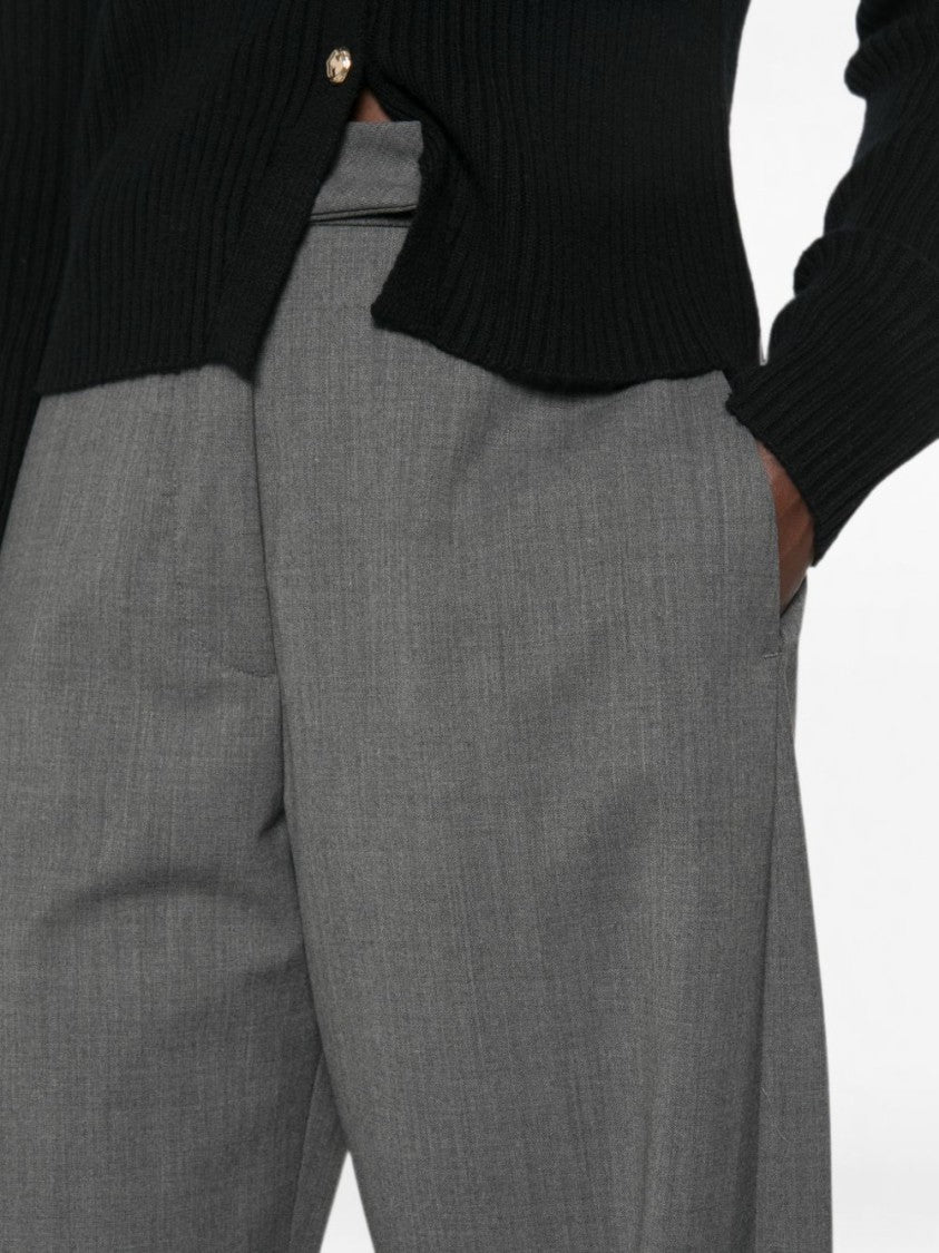 The Latest Dina High-Waist Barrel-Shaped Cotton Pants