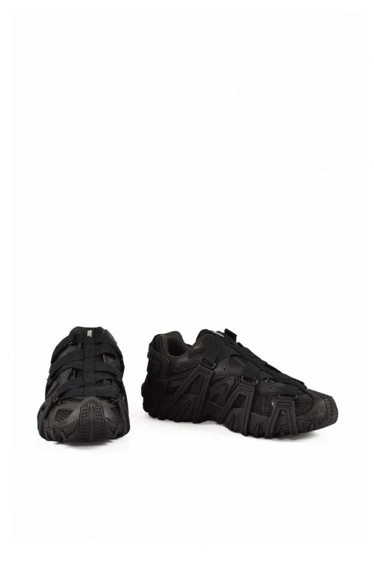 Diesel Leather/Rubber Sneakers - Black