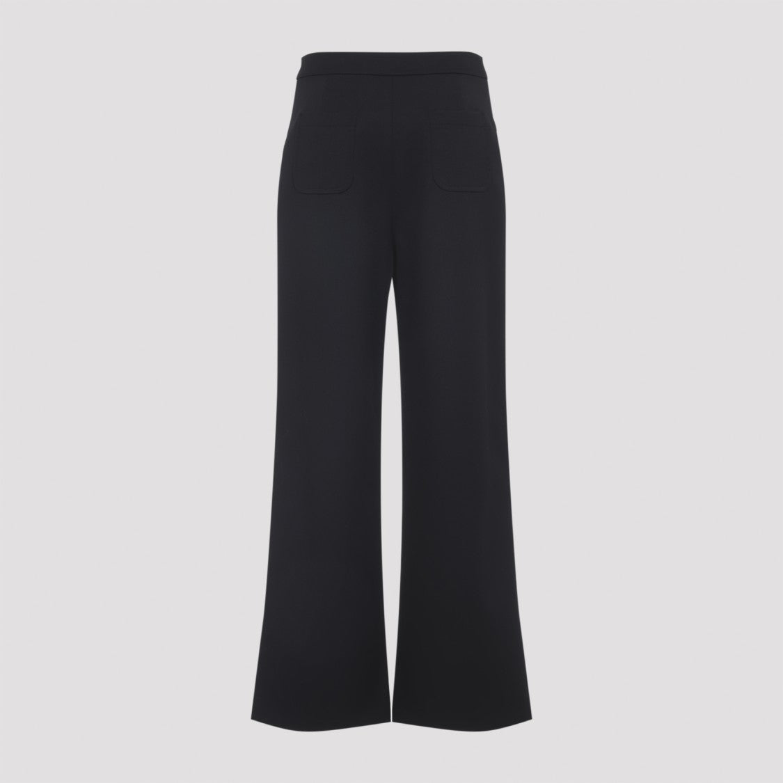 Celine High-Waisted Black Wool Pants With Gold-Toned Hardware