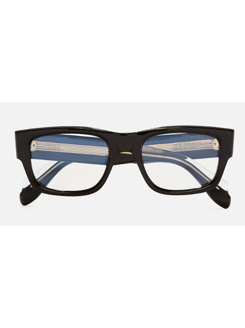 Cutler And Gross Bold Rectangular Acetate Eyeglasses With Oversized Lenses