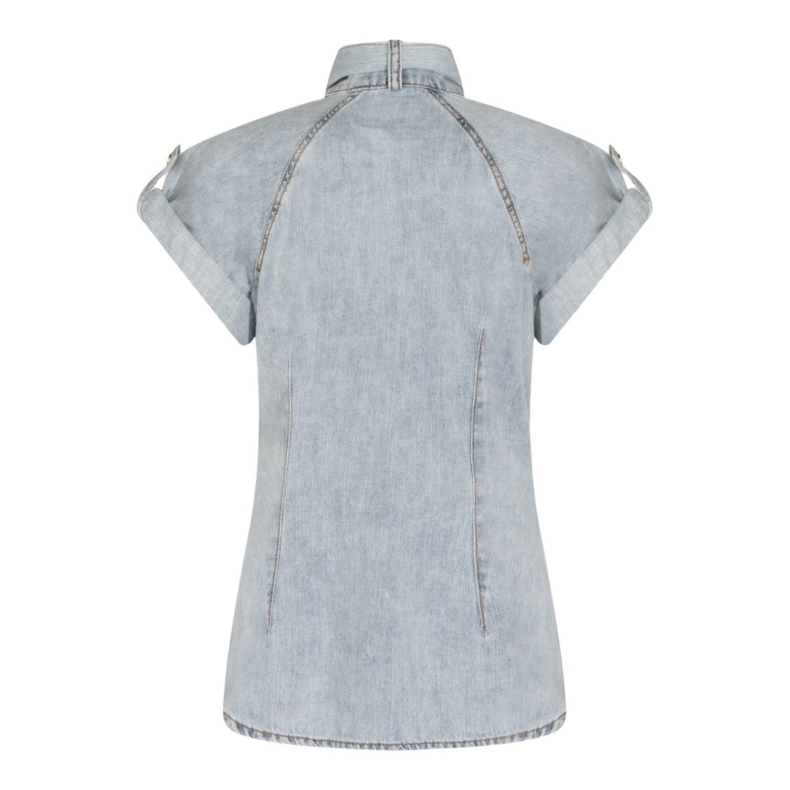 Zimmermann Light-Wash Denim Shirt With Knotted Detail