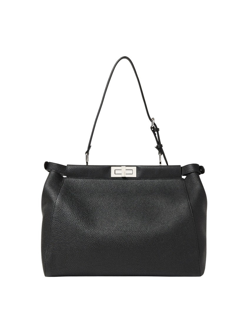 Fendi My Peekaboo Fluidly Structured Calf Leather Shoulder Bag