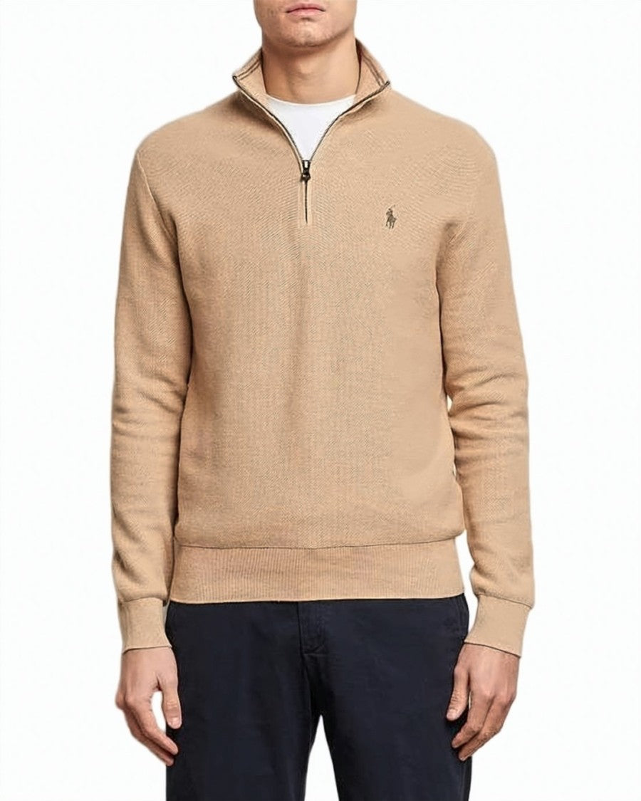 Polo Ralph Lauren Half-Zip Ribbed Collar Sweater