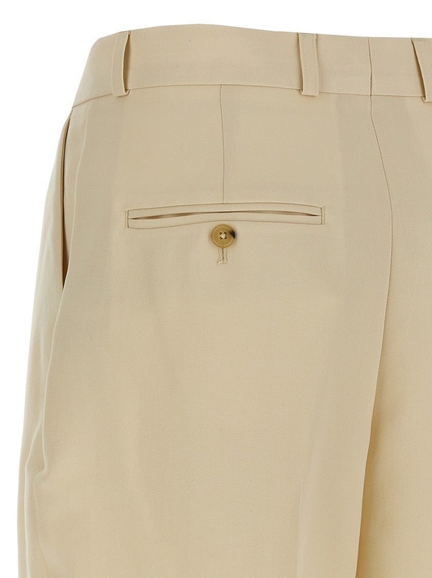 Totême Tailored Viscose Blend Trousers With Pince Detailing