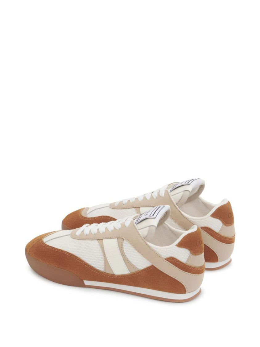 Chloé Kick Suede Mesh Low-Top Sneakers
