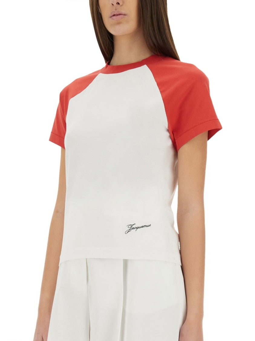 Jacquemus Mini T-Shirt With Contrasting Raglan Sleeves