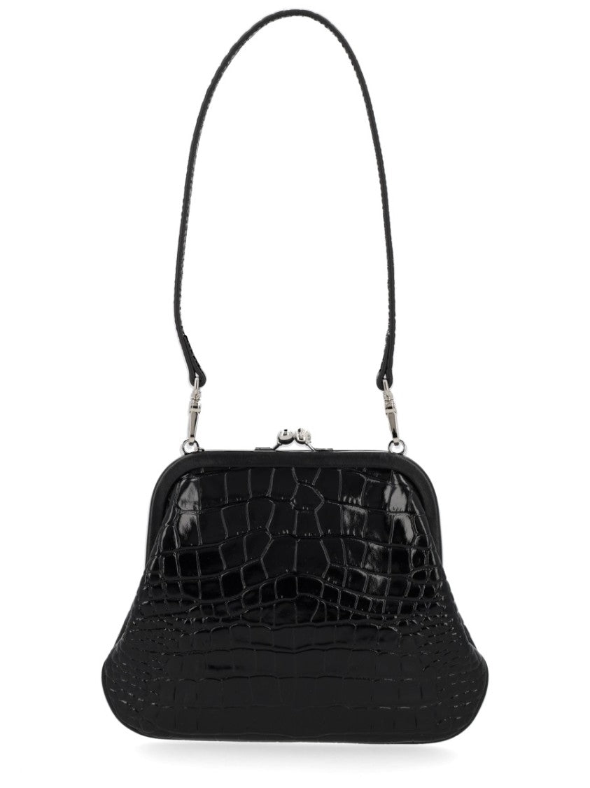 Vivienne Westwood Crocodile Embossed Leather Clutch Bag