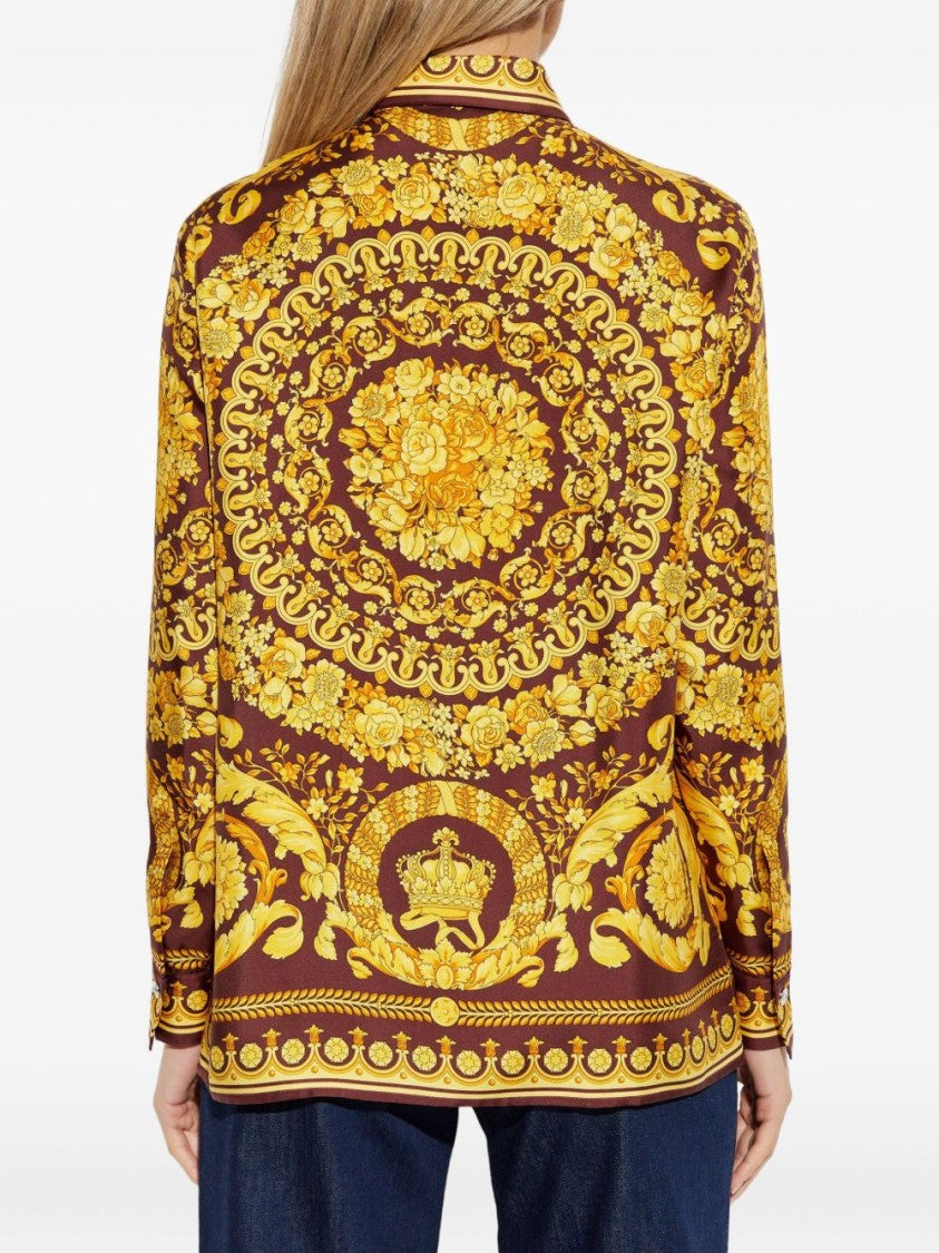 Versace Silk And Nylon Blend Knit Top