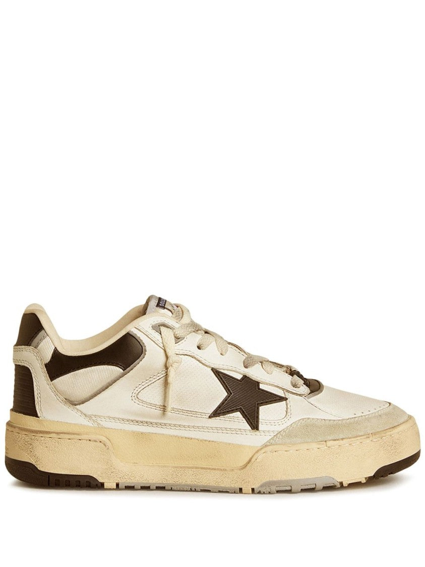 Golden Goose Silk And Nylon Panelled Suede Sneakers