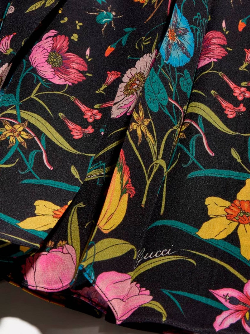 Gucci Black Skirt Pleated Midi Bottom