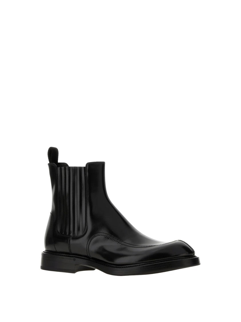 Dolce & Gabbana Polished Leather Beatles Ankle Boots