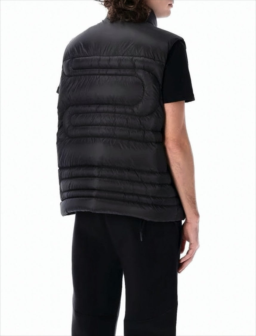 Moncler High-Collar Padded Vest With Quilted Design