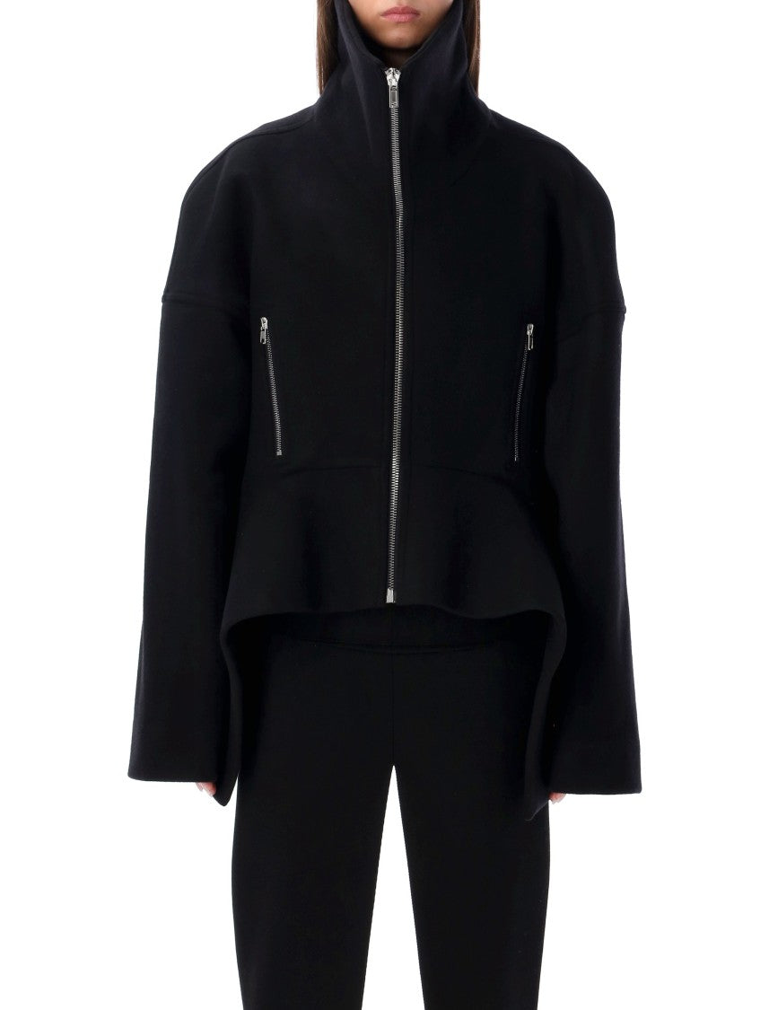 Rick Owens Draculimo Long Melton Wool Jacket