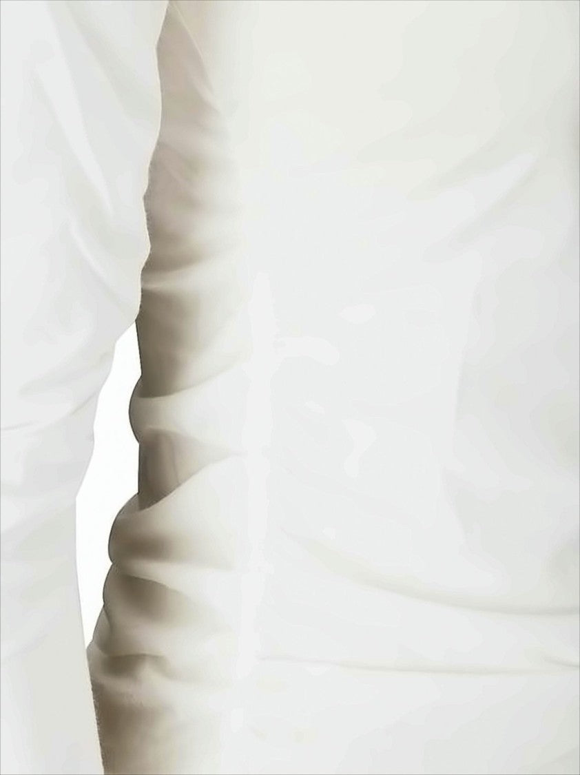 Our Legacy Fitted White Long-Sleeve Top With Subtle Ruching