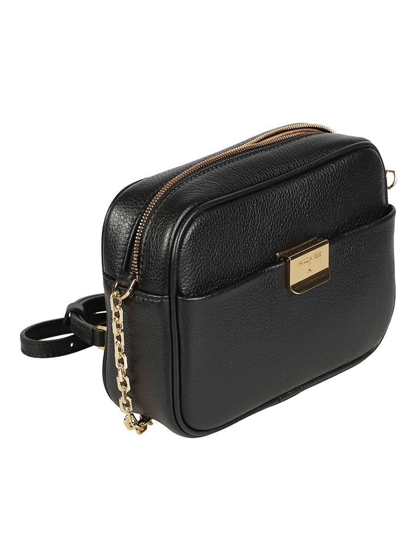 Patrizia Pepe All Day Compact Black Calfskin Shoulder Bag