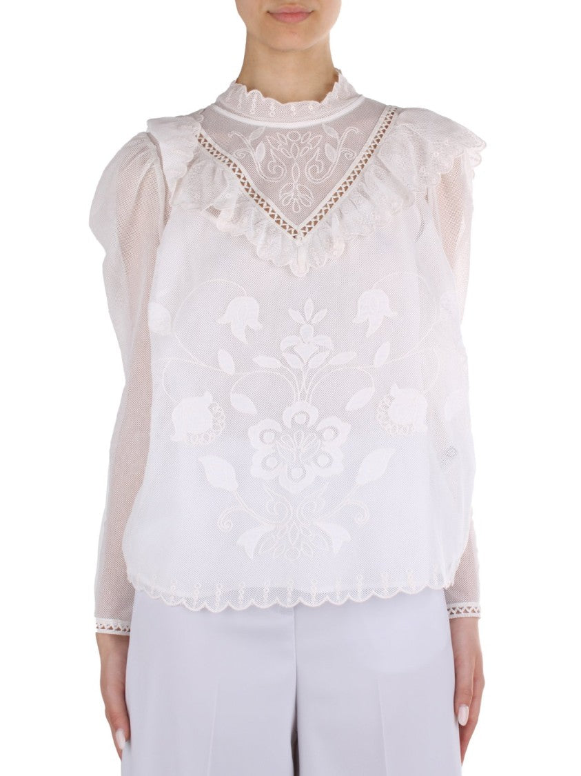 Twin-Set Long Sleeve Blouse With Top