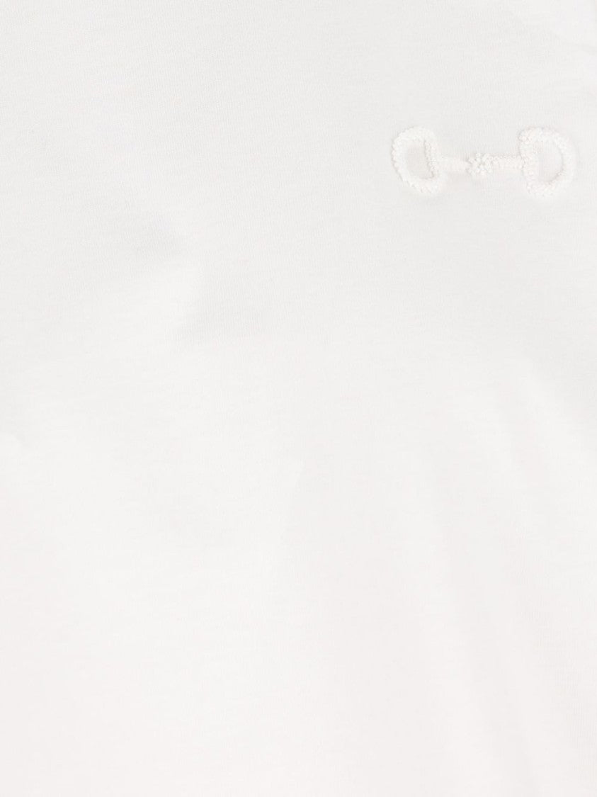 Gucci Embroidered White Crew Neck Top