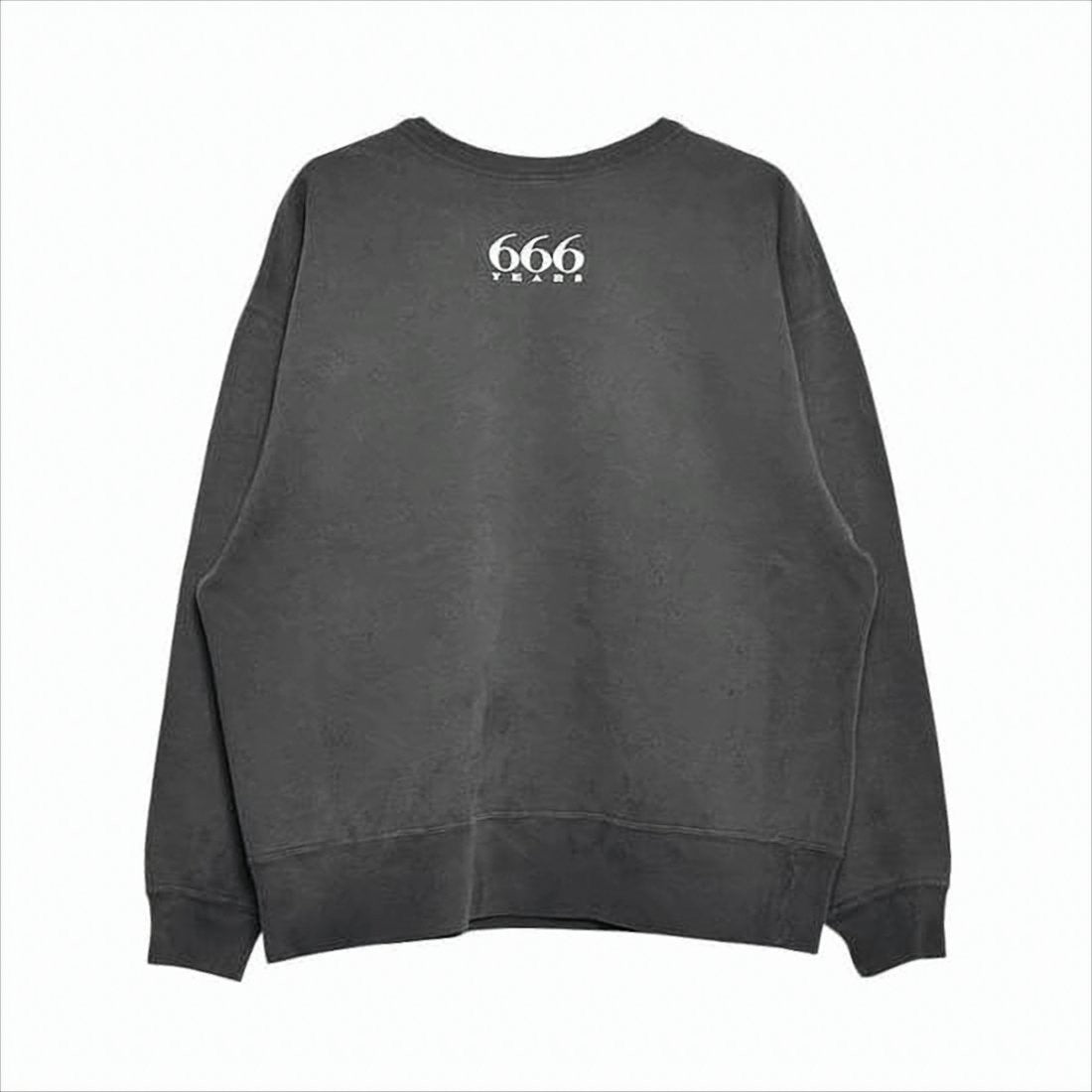 Saint Mxxxxxx Washed Black Long-Sleeve Sweatshirt With Gradient Print