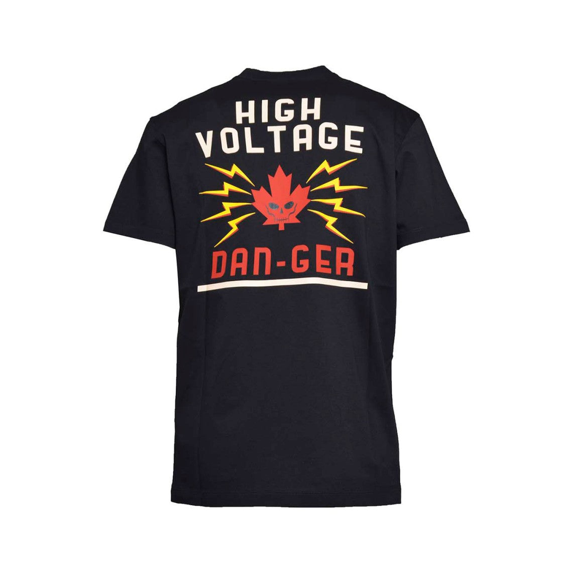 Dsquared2 High Voltage T-Shirt In Black Cotton