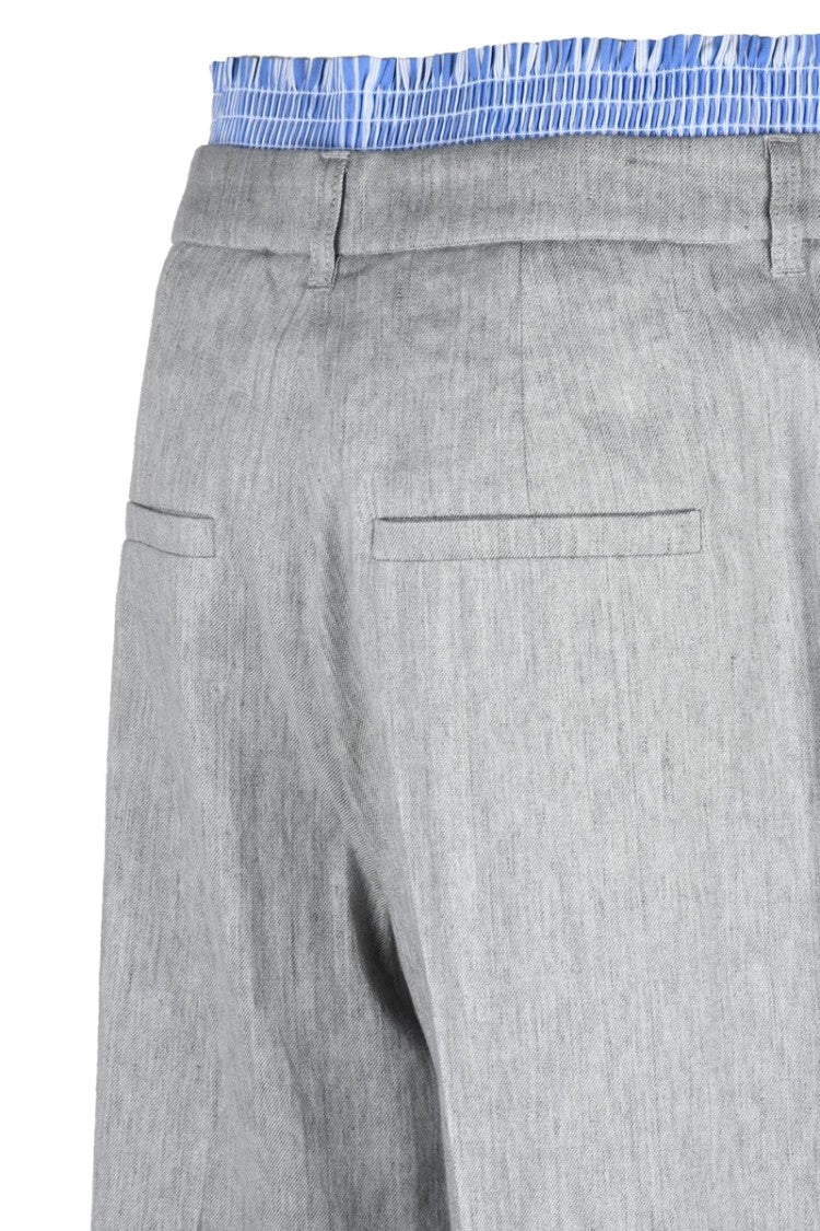 Marella Sport Sport Linen Blend Pants - Grey