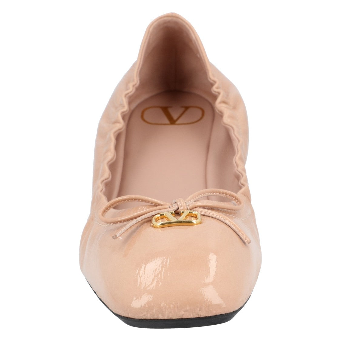 Valentino Vlogo Signature Ruched Slip-On Ballerina