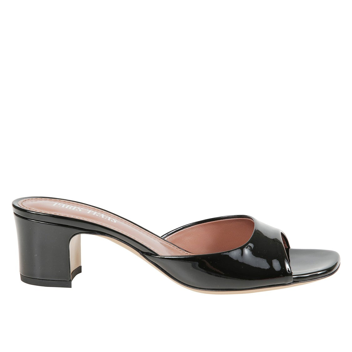 Paris Texas Patent Open-Toe Mules
