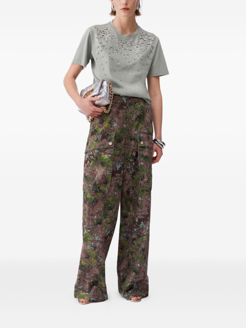 Liu Jo Light Grey Embellished Back Patch T-Shirt