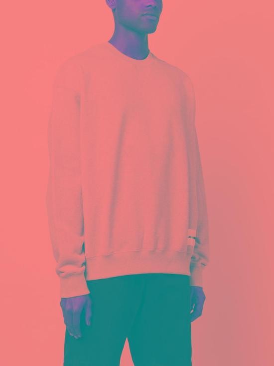 Jil Sander Relaxed Fit Grey Cotton Long-Sleeve Sweatshirt