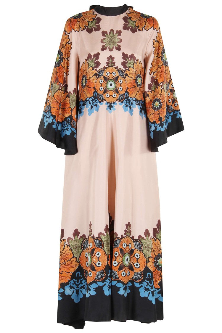 La Double J Powder-Colored Maxi Dress With Kimono Sleeves