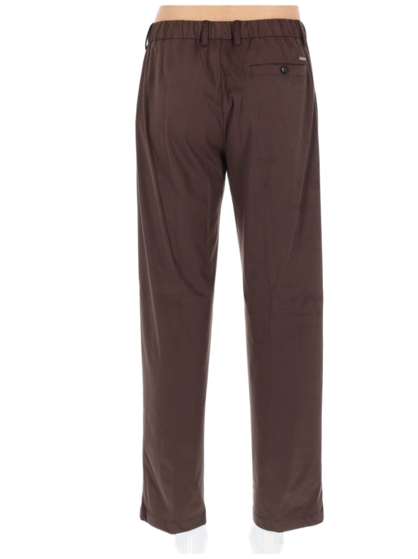 Herno Relaxed Fit Pants With Tapered Leg And Adjustable Waistband