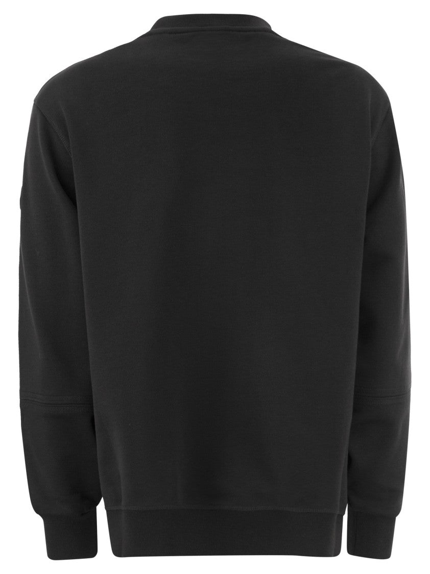 Moncler Oversized Cotton Jersey Sweatshirt With Embossed Logo