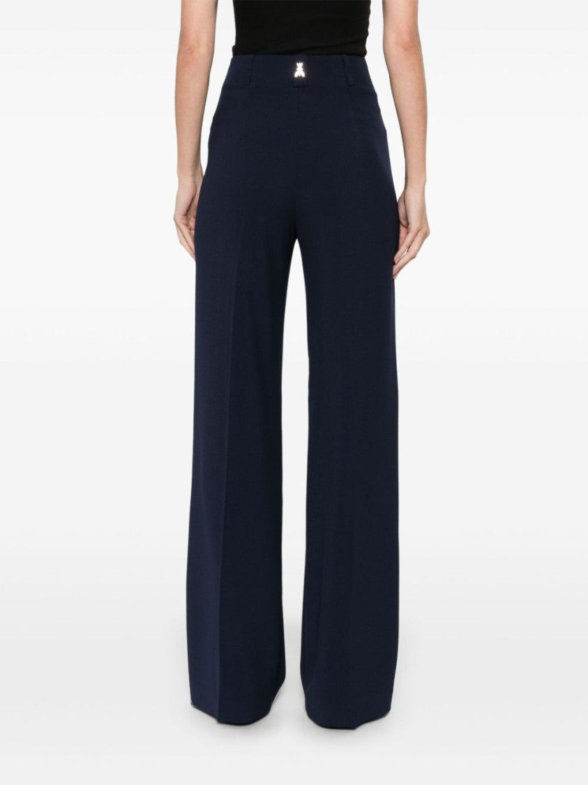 Patrizia Pepe Navy Blue Wide-Leg Pants