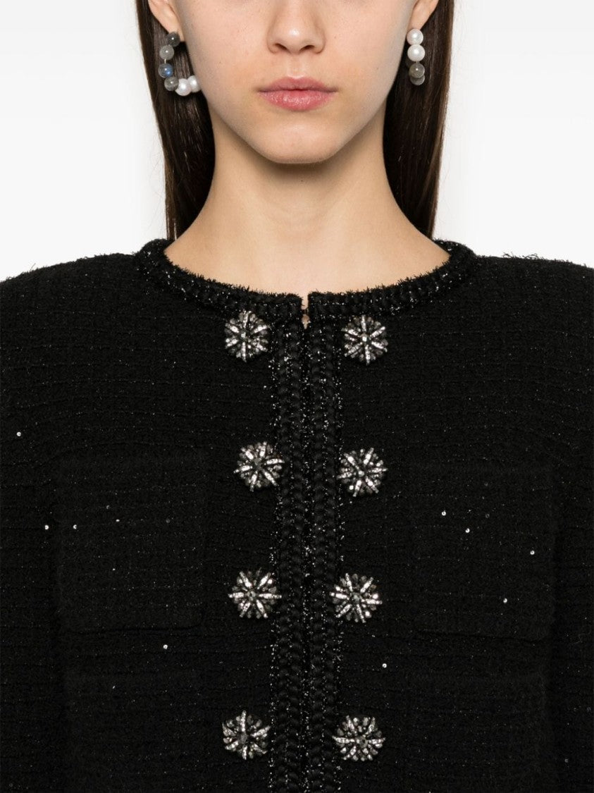 Self-Portrait Textured Knit Jacket