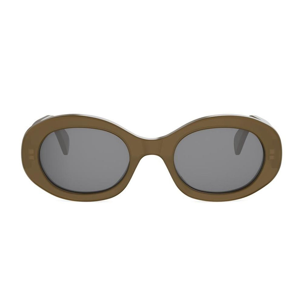 Celine Cl40194u Triomphe Oval Acetate Sunglasses