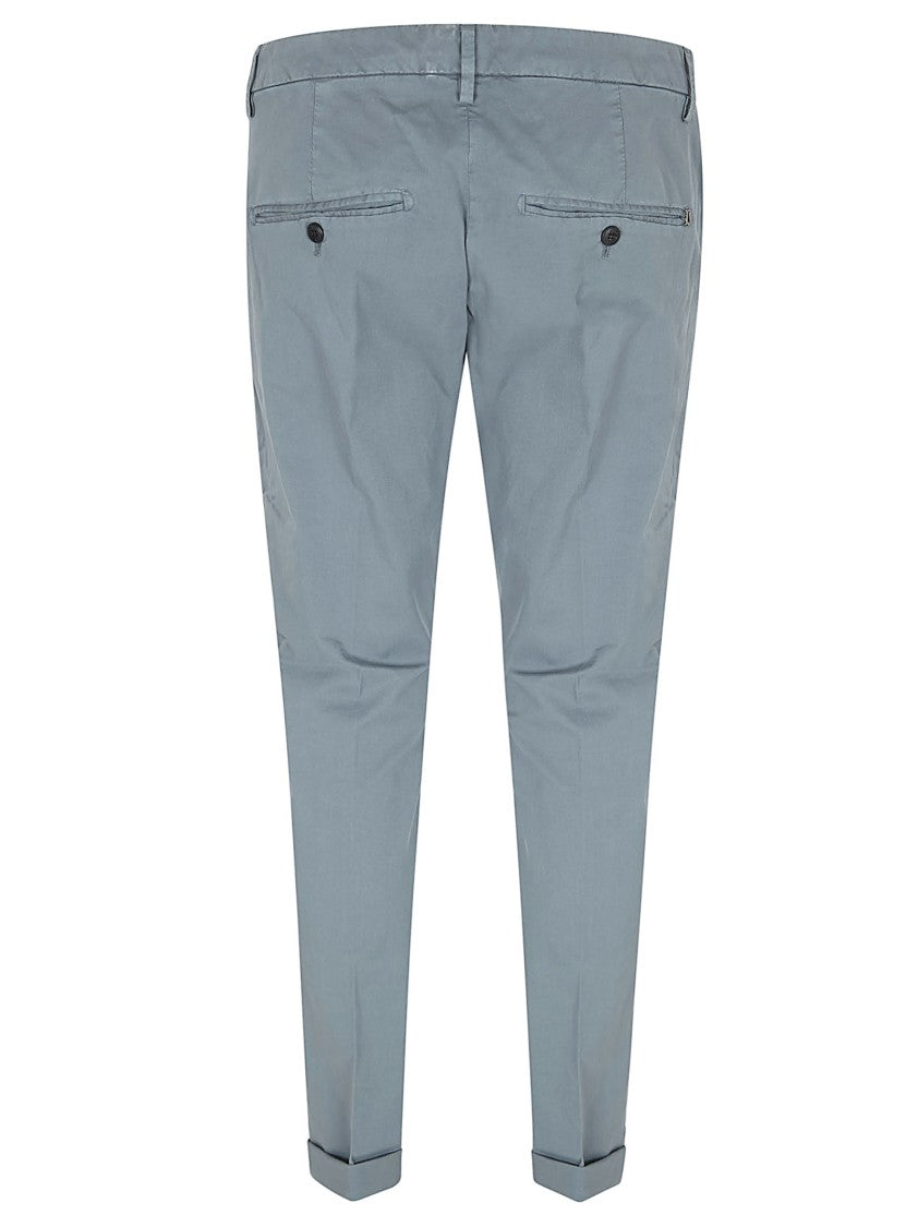 Dondup Tapered Low-Rise Pants With Front Pinces And Buttoned Pockets
