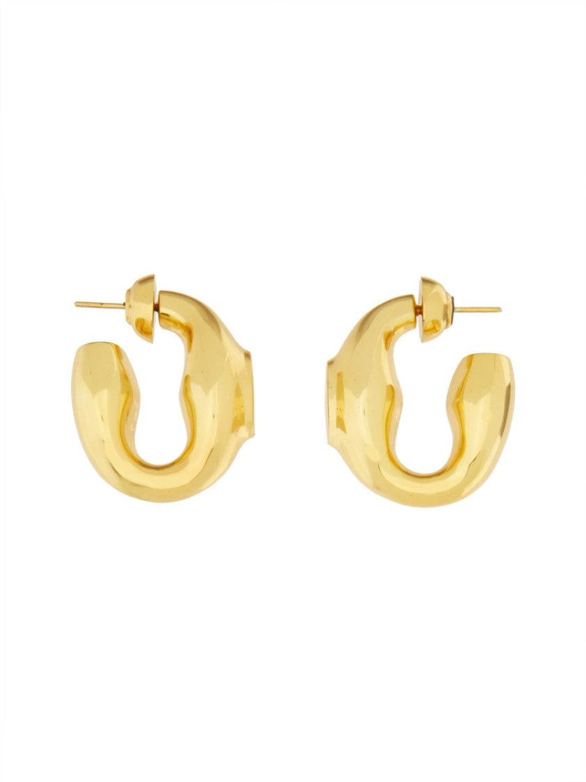 Patou Sculptural Gold Signet Earrings