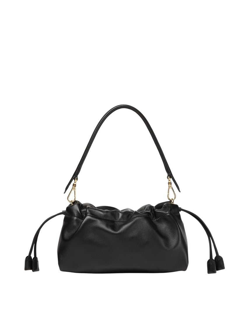 Fendi Black Nappa Leather Baguette Soft Shoulder Bag