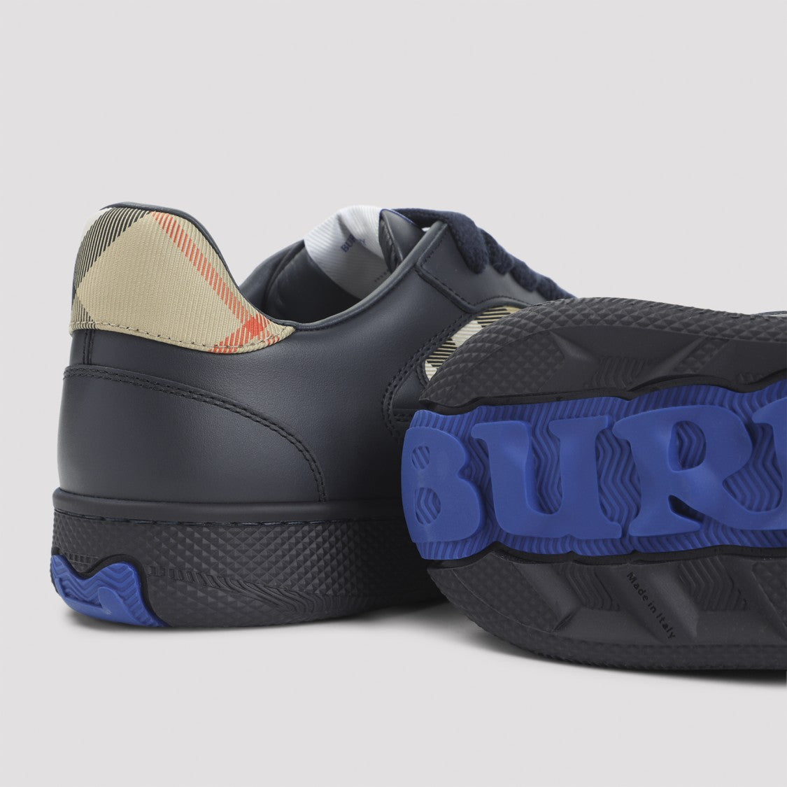 Burberry Terrace Blue Calf Leather Sneakers