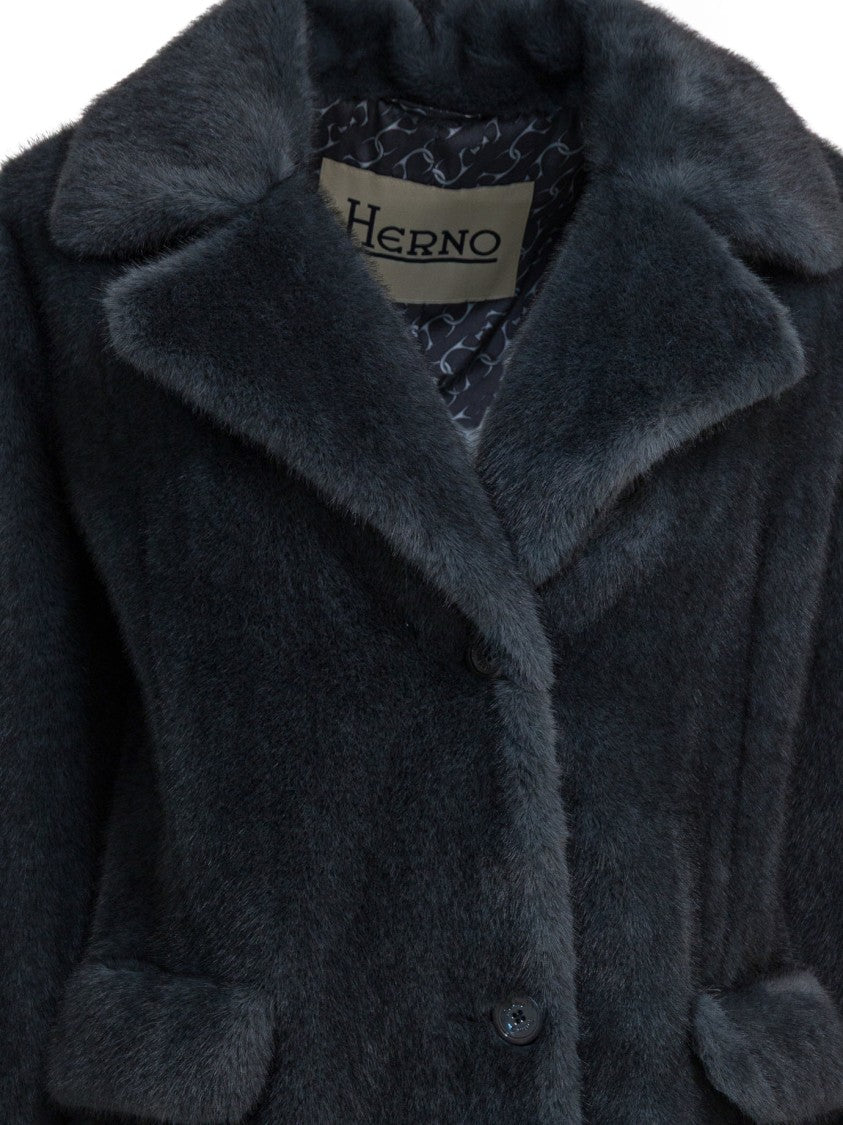Herno Long Faux Fur Coat
